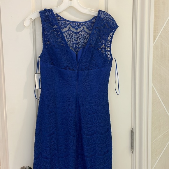 Royal blue lace gown size 8 BRAND NEW - Picture 4 of 5
